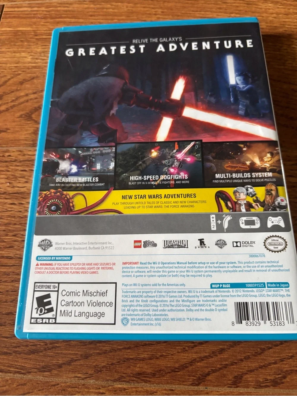Nintendo Lego Star Wars The Force Awakens Wii U video game